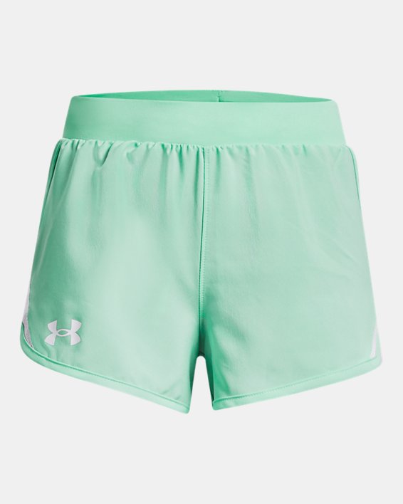 Girls' UA Fly-By Shorts, Green, pdpMainDesktop image number 0